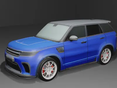 land Rover Svr Sport gt Car low-poly 3D model Low-poly 3D model