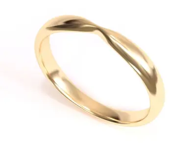 Tiffany wedding band ring 3D print model