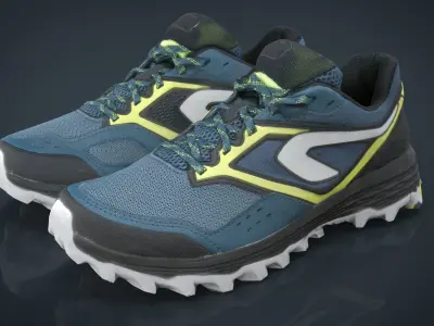 Hiking shoes 2  Low-poly 3D model