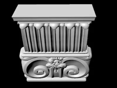 carved pilaster 3D model 4