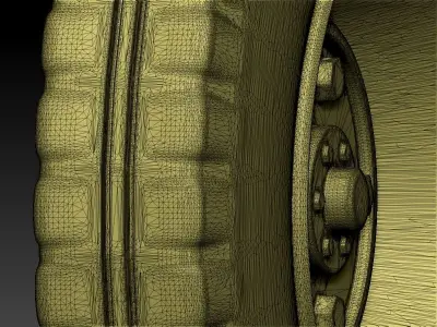 3D  printable wheel 3D print model