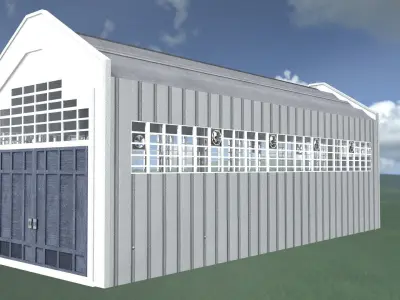 laos Spaceship Hangar 3D model