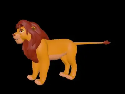 Simba Lion King Low-poly 3D model