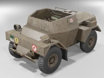 Daimler Dingo Scout Car Low-poly 3D model