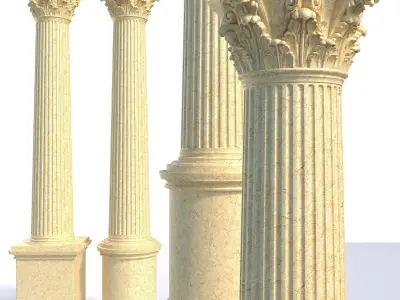 Column Capitel  Low-poly 3D model