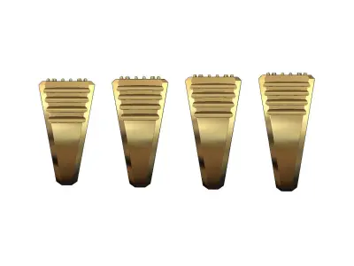 Square diamond top undulated signet US sizes 7to10 3D print model