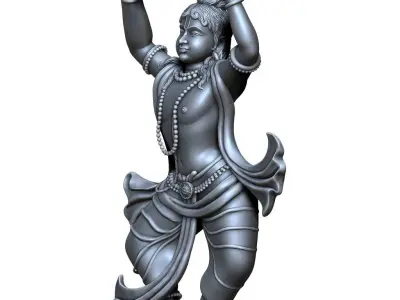  Traditional Indian Male Dancer  3D print model
