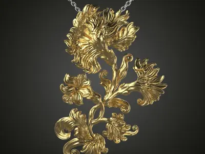 Branched Flower 3D print model