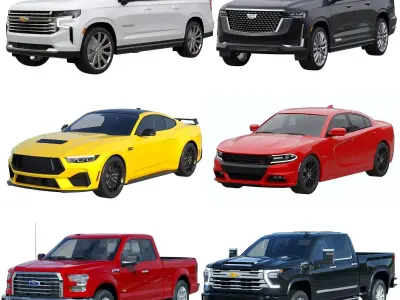 American cars 3D Model Collection 3D Model Pack