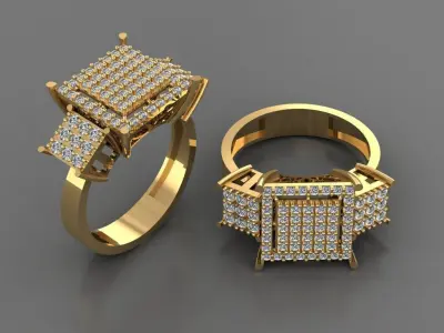 Wedding Engagement Ring 20 - Free 3D print model