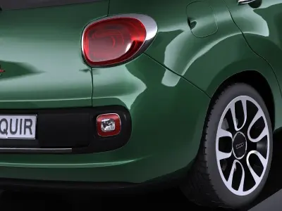 Fiat 500L Living 2014 VRAY 3D model