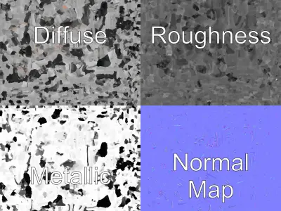 Boxer Flat-4 Engine model pack with detailed cross-braced  Low-poly 3D model