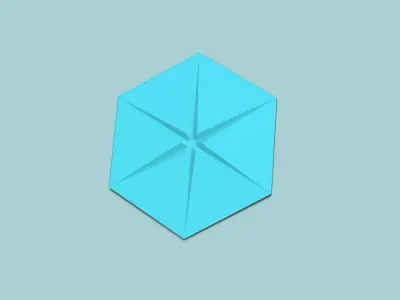 Hexagonal Wall Panel A19 Star - Interior Design Decoration 3D print model