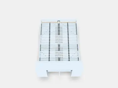 BRIMNES Bed frame w storage and headboard 2 Low-poly 3D model