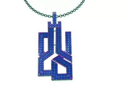 Allah Name Pendant 3D print model