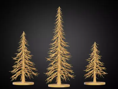 Stylized Christmas Tree Set 12 3D print model