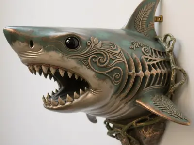 shark 3D print model