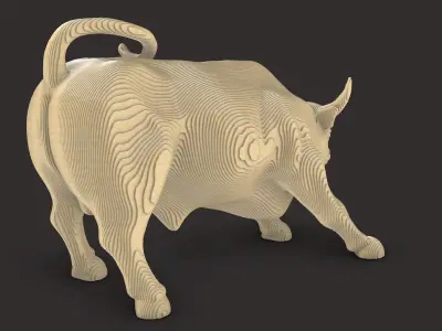 Vertical Bull Parametric 3D model