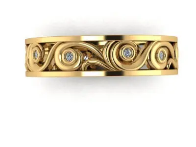 jewelry ring 3D print model 10