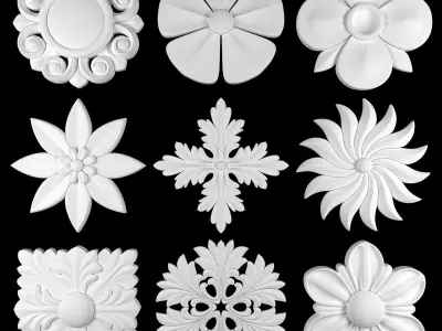 Ornament Element Pack 16 3D model