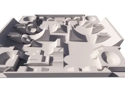 Skatepark-Skate Park PACK 3D model