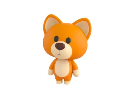 Character060 Rigged Dog 3D model