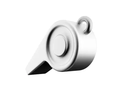 3d  whistle icon 3D model