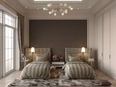 Teenage Bedroom for girls 3D model