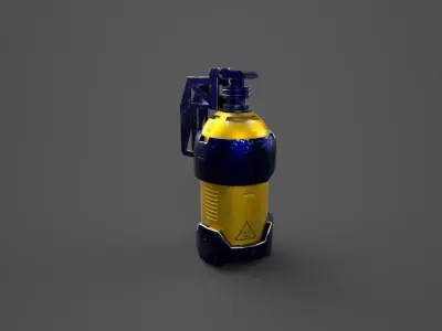 scifi extinguisher  lowpoly Free low-poly 3D model