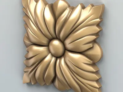Square rosette 004 3D model