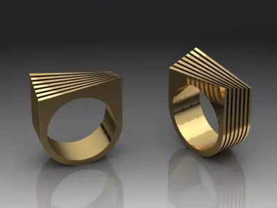 Elegant Ring Jewelry Brand Gold 3D print model