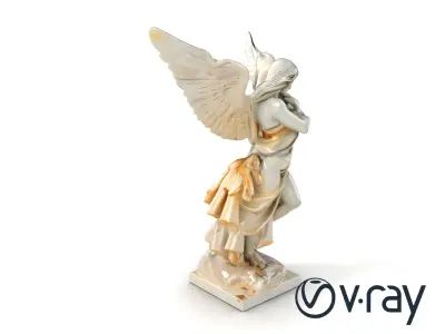 Winged Victory Statue Draped Sculpture model pack Low-poly 3D model