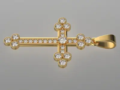Diamond cross 3D print model