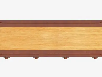 classic table Low-poly 3D model