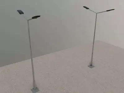 5 Meter Octogonal Lighting Pole -Double Consol 3D model