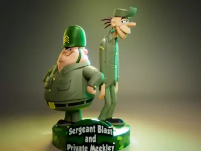 Sergeant Blast and Private Meekley - The Wacky Races 3D print model