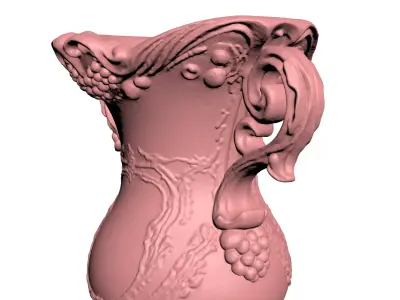 Floral Ornate Vase 3D model