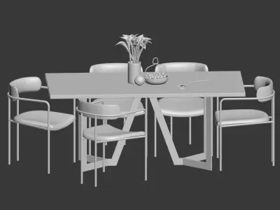 Dinning Set 02 3D model