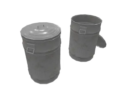  Trash Can Free low-poly 3D model