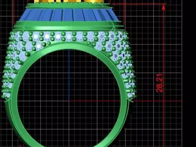 jewelry ring 3D print model 40