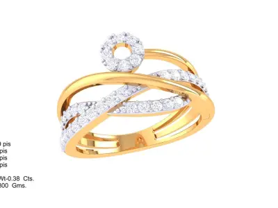 Diamond Ring 3D print model 8