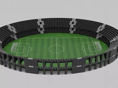 Football Stadium  Low-poly 3D model purchase