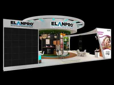 12 mtr x 12mtr Exhibition stand 4side open 3D print model