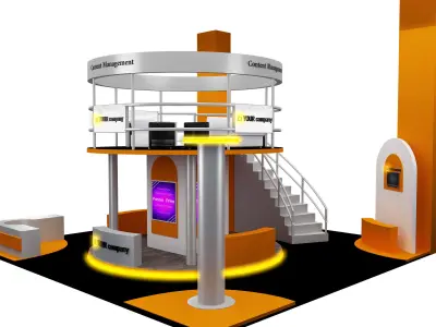 Booth Exhibition Stand a585b 3D model