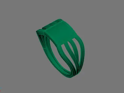 Women Ring Plain Ring Ready STL 3DM Models Womens Rings 3D print model 61