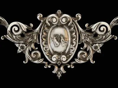 Medallion ornate wall decoration 3D print model