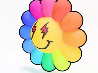  Balvin x Takashi Murakami Flower toy 3D print model