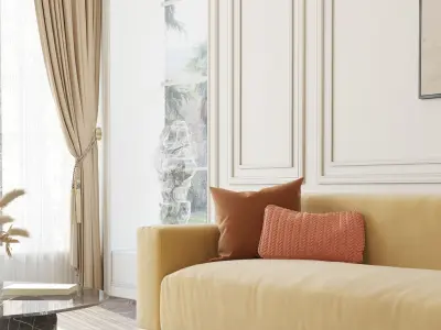 Parisian interior scene 3D model 3D model