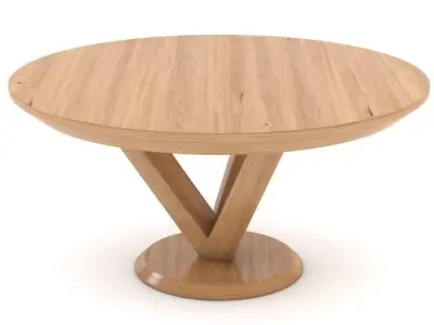 Contemporary Table Round Element 3D model