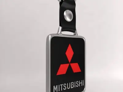 Mitsubishi car logo keychain 3d model  3D model